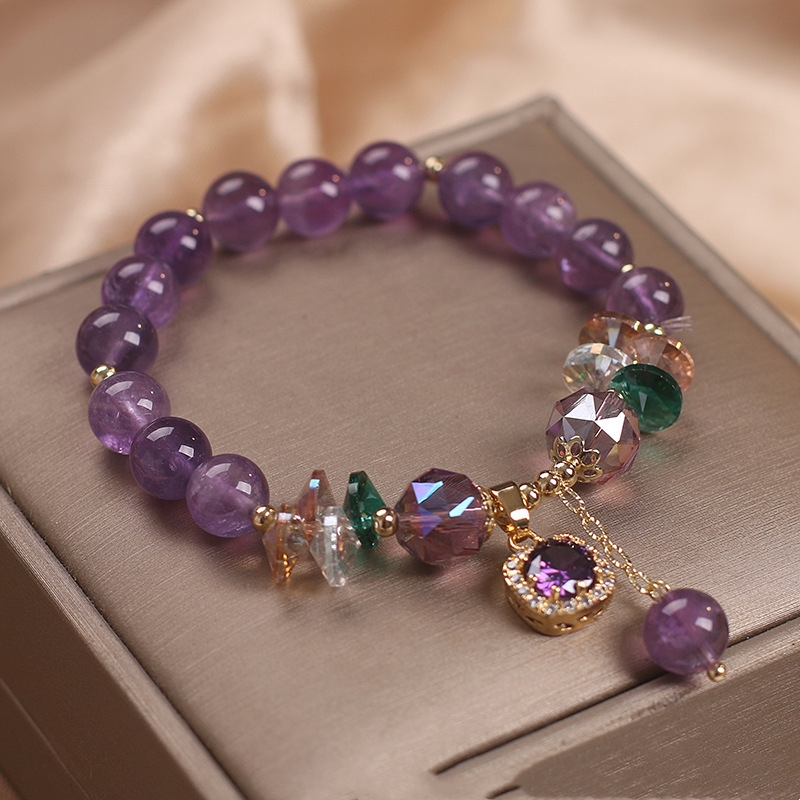 Internet Celebrity Special-interest Design Natural Amethyst Bracelet