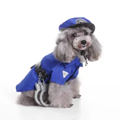 Holiday Pet Costume Clothes Suit - Police Suit - View 1