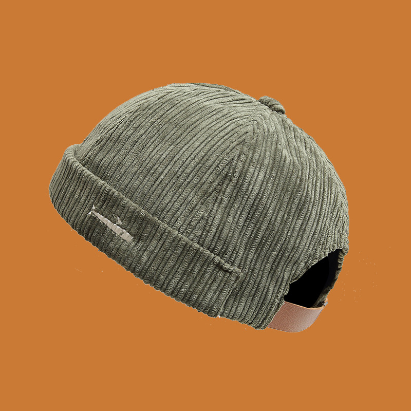 Womens Embroidered Little Fish Brimless Bucket Baseball Cap