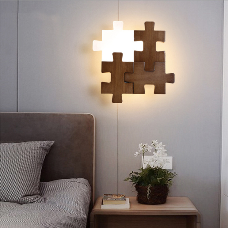 Bedroom Bedside Simple Hallway Corridor Aisle Building Block Wall Lamp