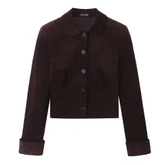 Fashion O-neck Short Jacket With Skirt Suit - Top - View 1