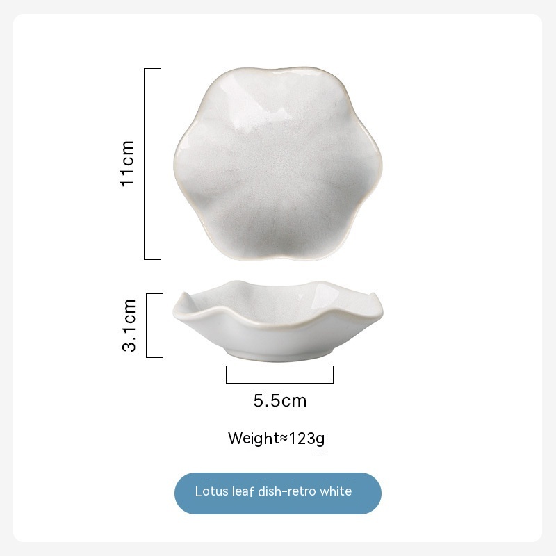 Lotus Leaf Dish Retro White