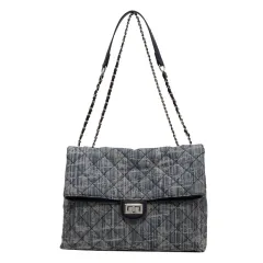 Trendy Women's Bags Design Personality Distressed Chain - Blue - View 1