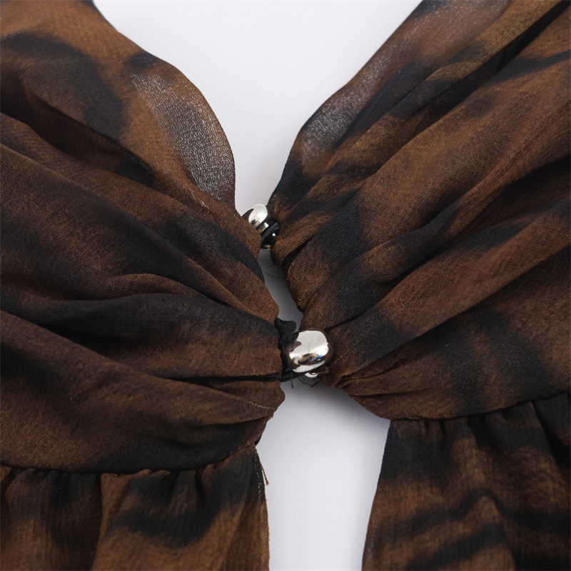 Animal Print Double Breasted Mini Dress