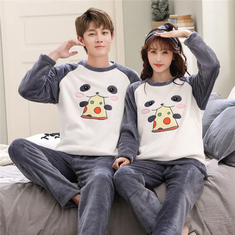 Couple Coral Velvet Pajamas Autumn And Winter