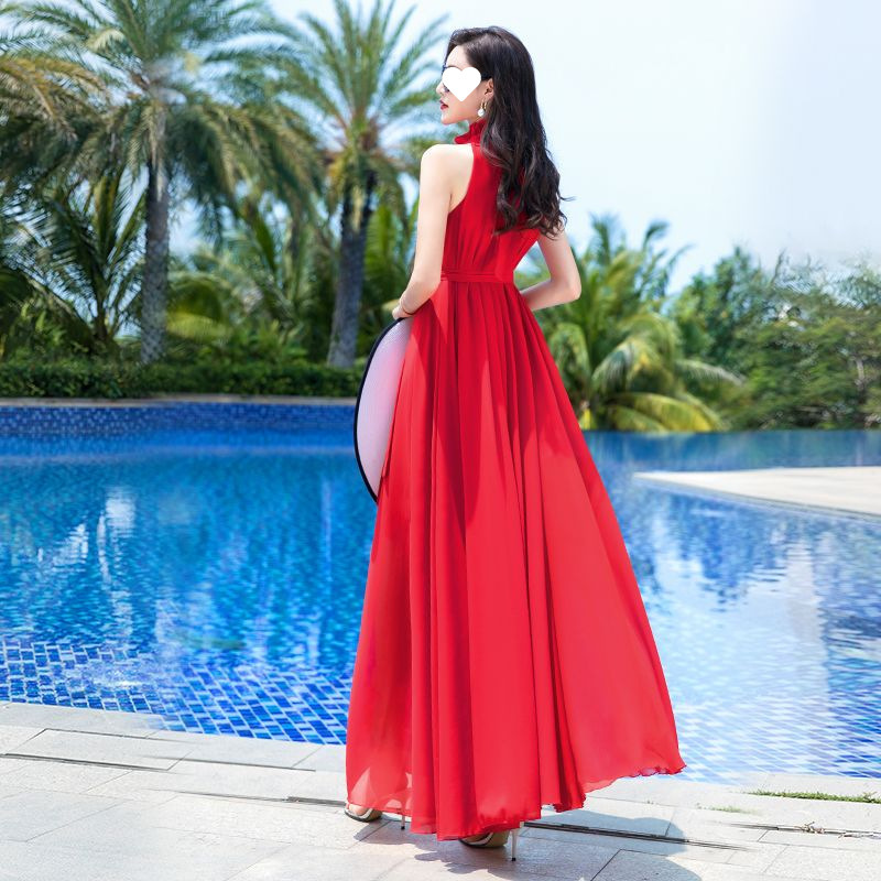 Bohemian Solid Color Plus Size Dress