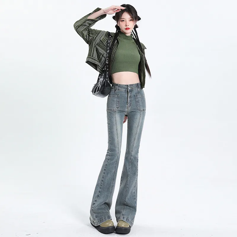 Vintage Vibe Patchwork Skinny Jeans - Retro Regular