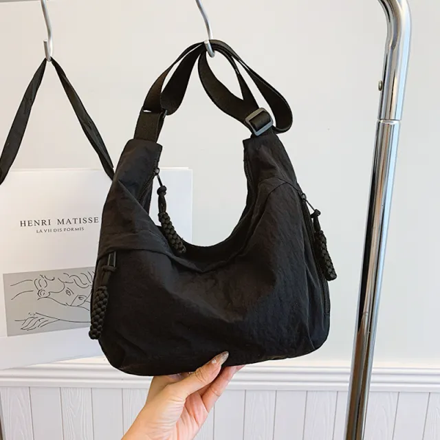 Fashion Simple Korean Style Large Capacity Tote Crossbody Women's Bag Black - Shop at LoveMi