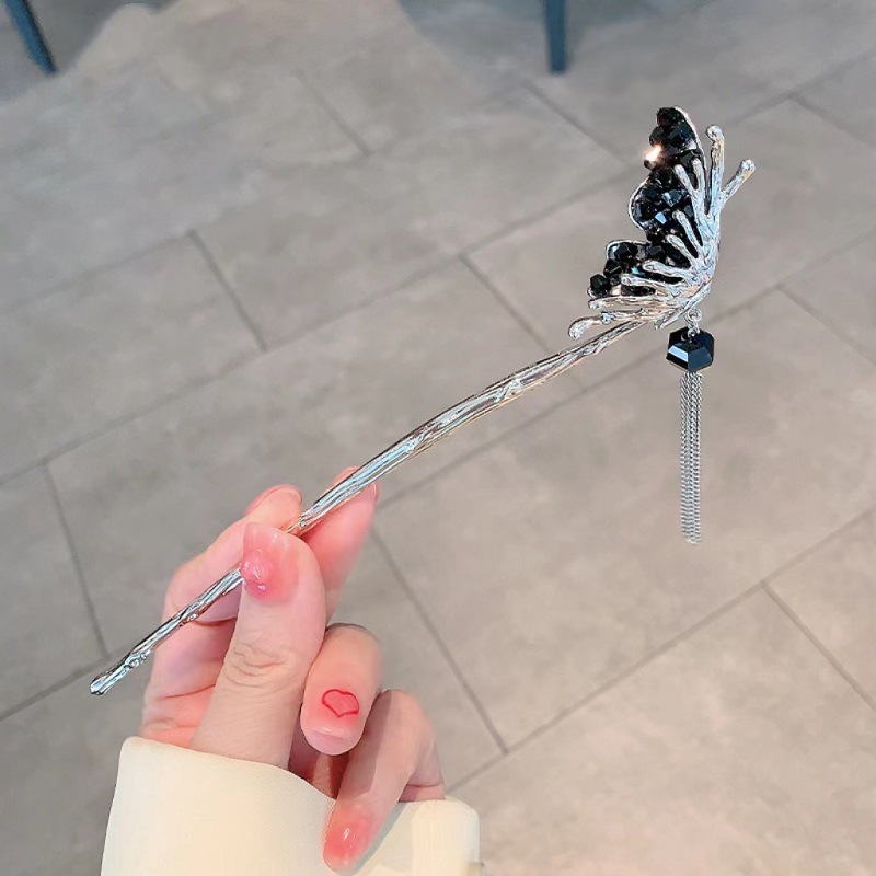 INS New Chinese-style Hairpin With Butterfly Tassels