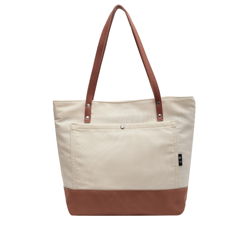 Canvas Contrast Shoulder Bag, picture 5 of 8
