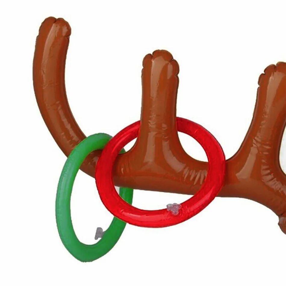 Title 2, Christmas Game Inflatable Reindeer Antler Hat R...