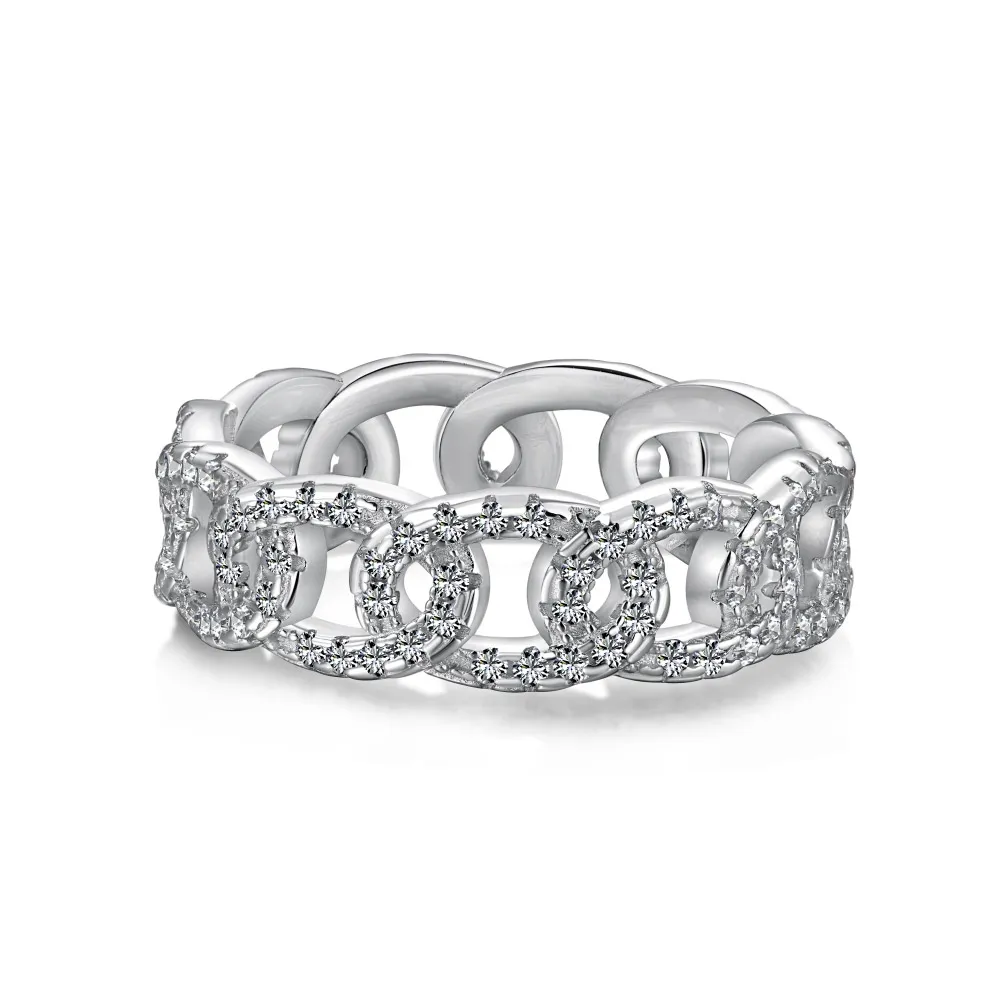 Fashion Personality Female Chain Punk Ring - Dy120888Swwh