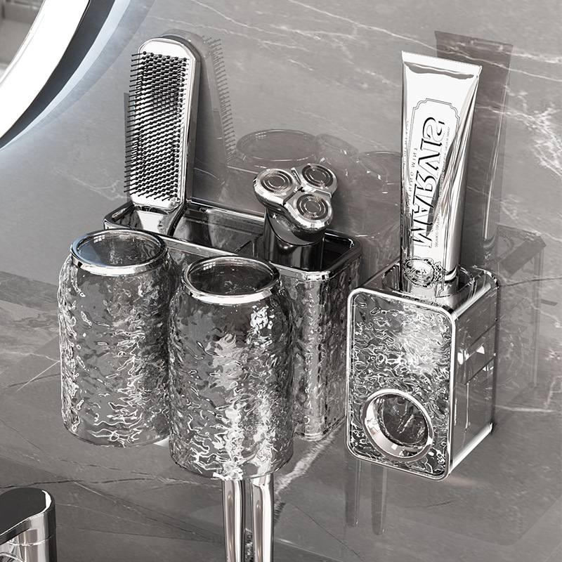 Wall-mounted Punch-free Automatic Toothpaste Dispenser Storage Box