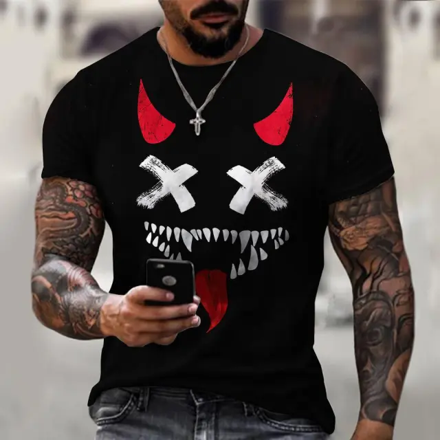 Fashion Christmas Short Sleeve Round Neck A4461 - Shop at LoveMi