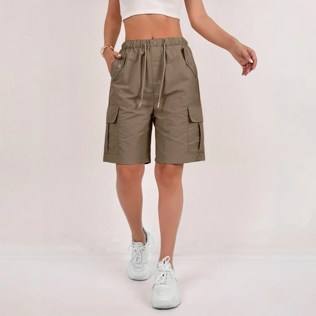 Personalized Quick-drying Workwear Cropped Pants Casual Shorts - Camel