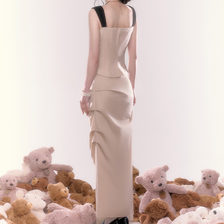 Top Side Slit Dress Two-piece Suit