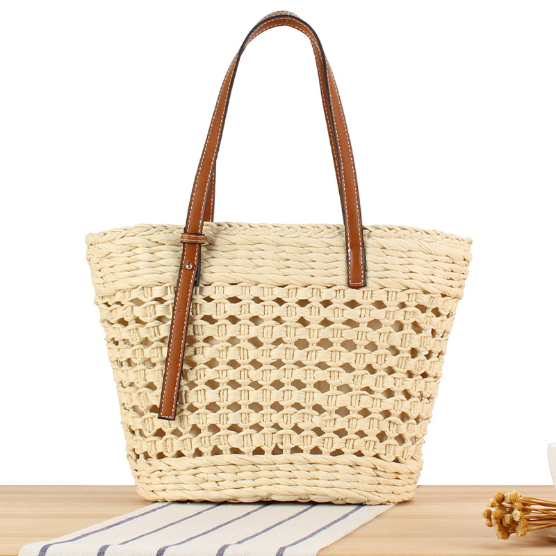 Shoulder Large Capacity Paper-string Woven Bag Casual