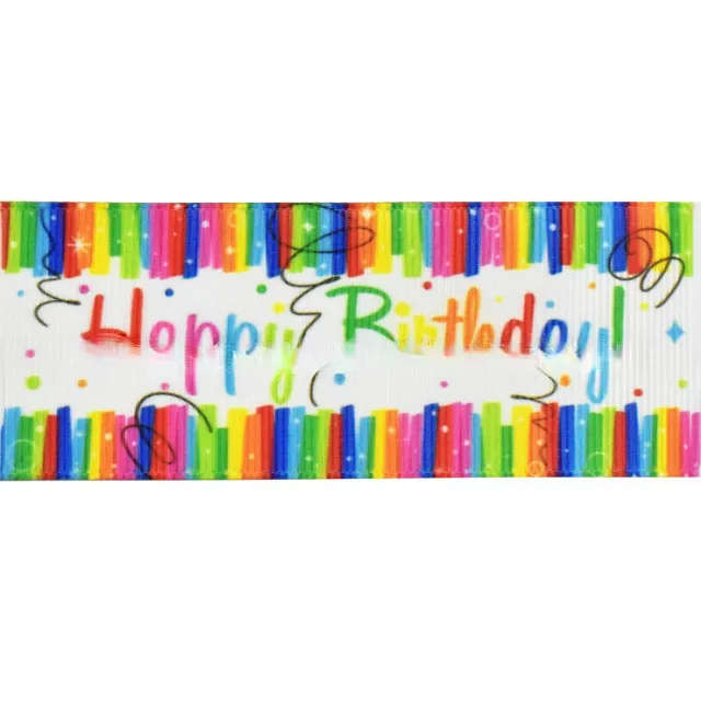 Printed Ribbon Hair Accessories Dacron Ribbon Gift Ribbed Band Holiday Happy Birthday Ribbon Green - Shop at LoveMi