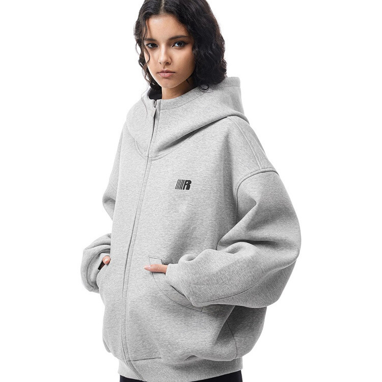 Heavyweight High-neck Air-layer Hooded Sweatshirt