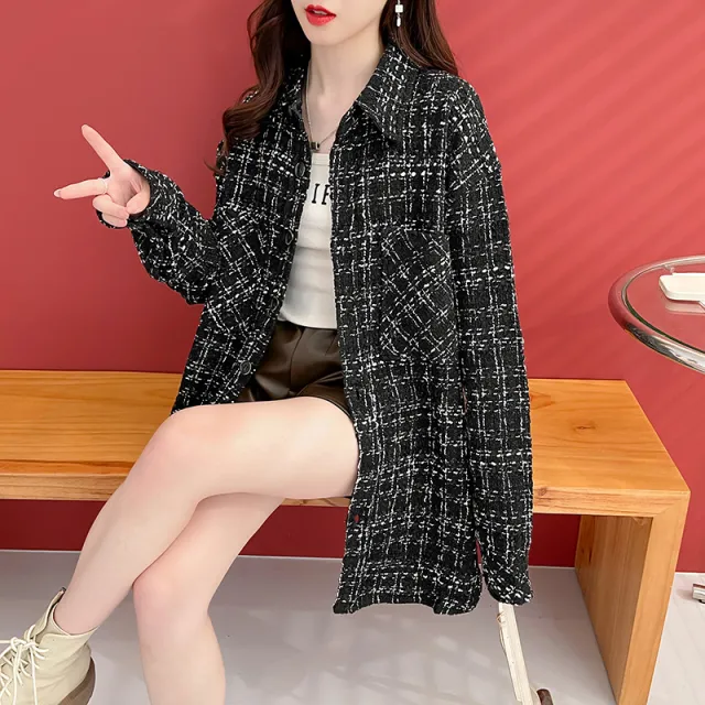 Design Sense Baggy Coat Women's Clothing Black - Shop at LoveMi