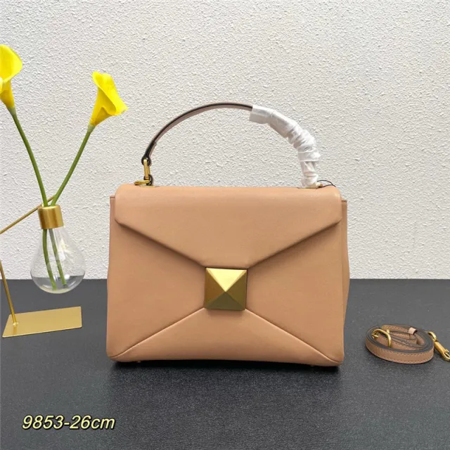 Women's Fashion Veil Portable Retro Brass Metal Shoulder Bag Apricot - Shop at LoveMi