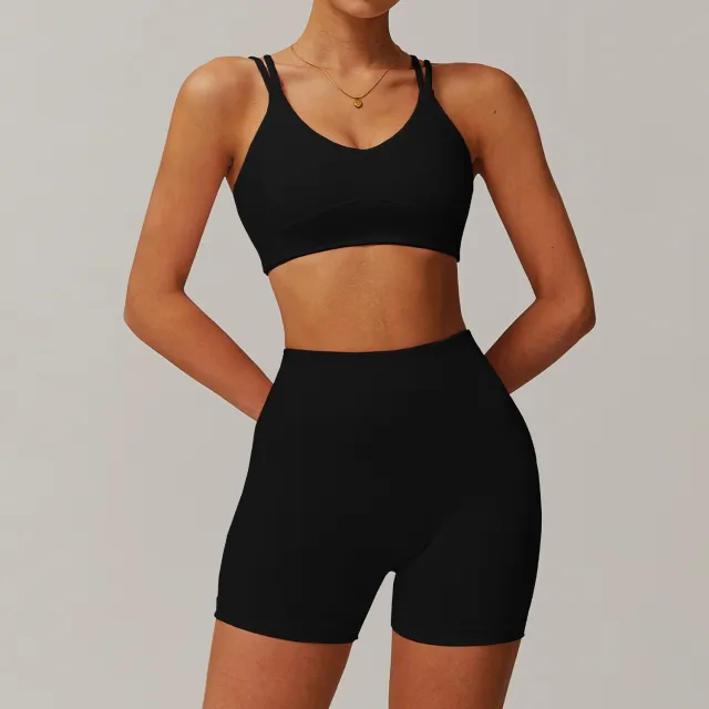 Quick drying Yoga Suit Cross Beauty Back Workout Exercise Outfit 5 Style - Shop at LoveMi
