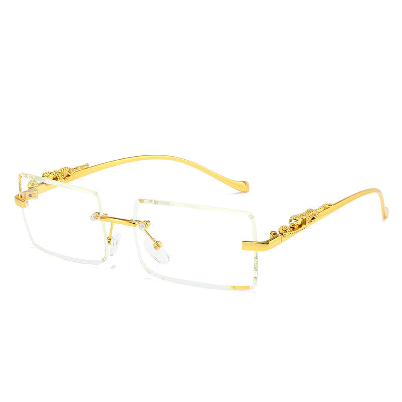 Gold Frame Transparent Lens