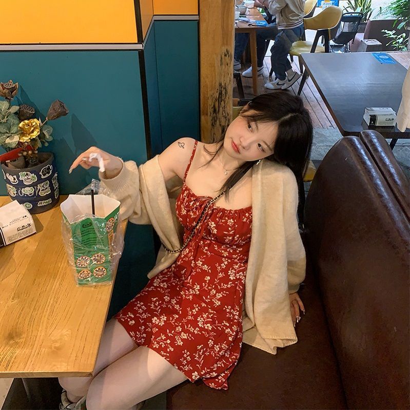 Spring And Autumn New All-matching Slim Fit Dress Women