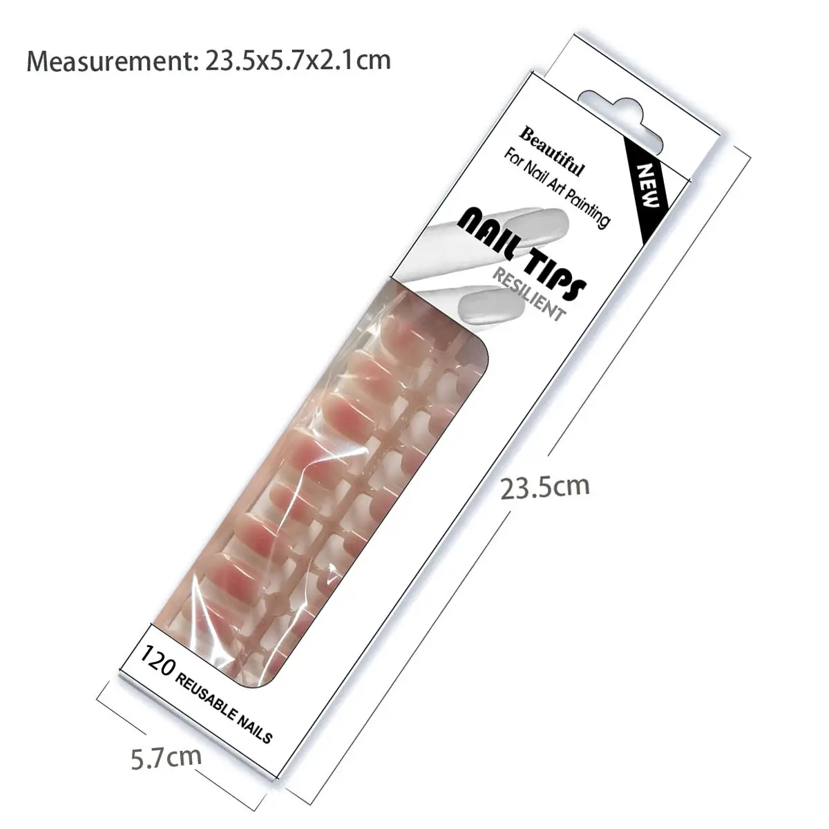 Frosted Nail Tip Sub-size Wear European Square