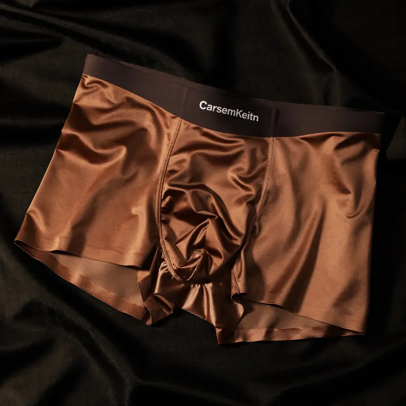Men's Colorblock High-grade Ice Silk Underwear