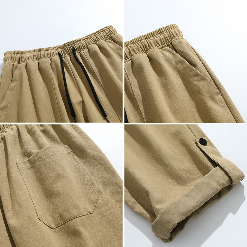 Loose Design Straight Cargo Trousers
