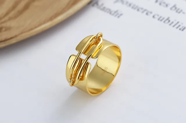 S925 Sterling Silver Cold Style Irregular Metal Niche Design Ring Dj1092Golden - Shop at LoveMi