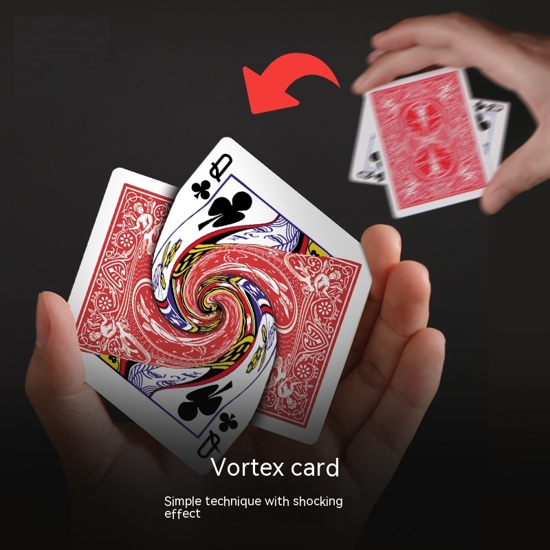 Rotary Card Close-up Performance Magic Props (Red-Only Prop