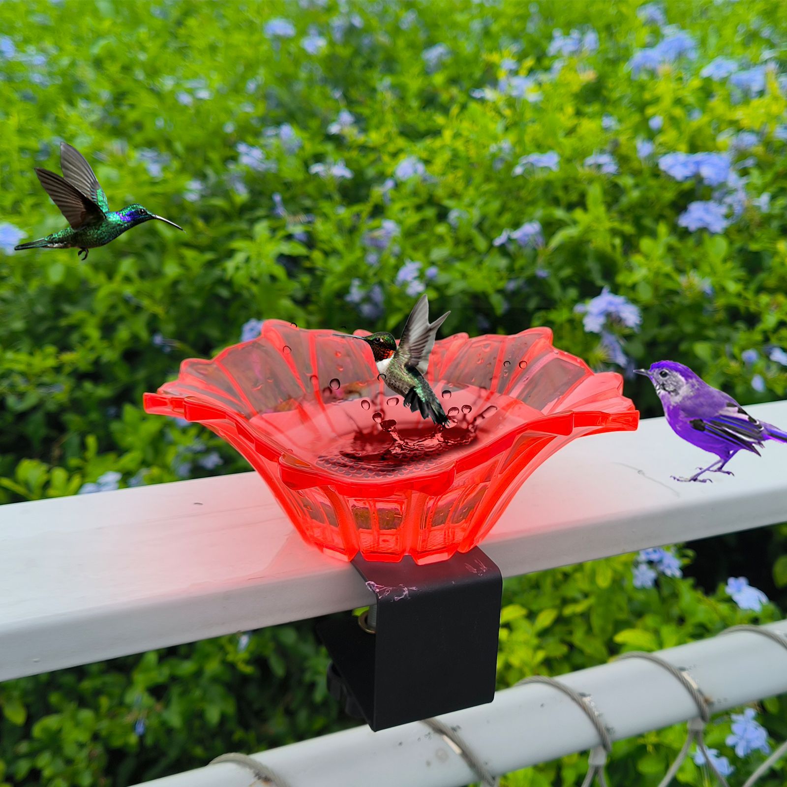 Title 5, Outdoor Garden Miniature Bird Tub Feeder