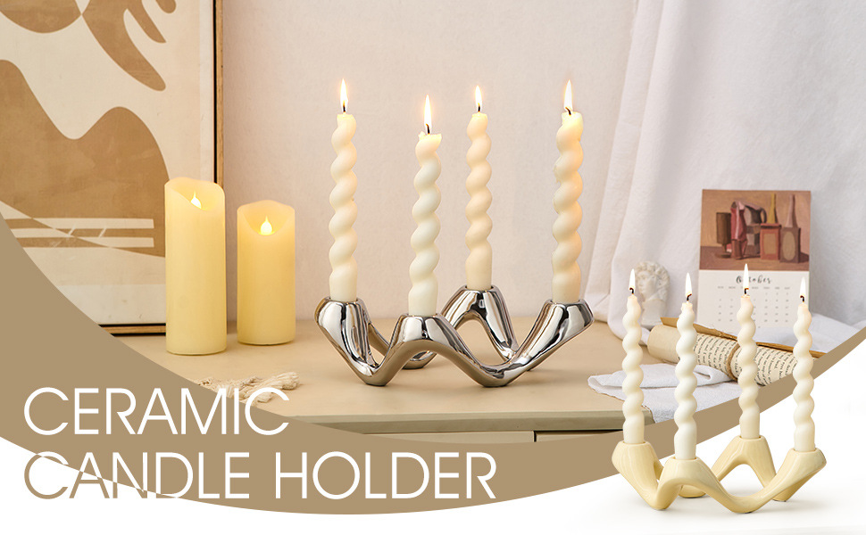 Title 1, Ceramic Four-hole Candle Holder Wedding Props S...