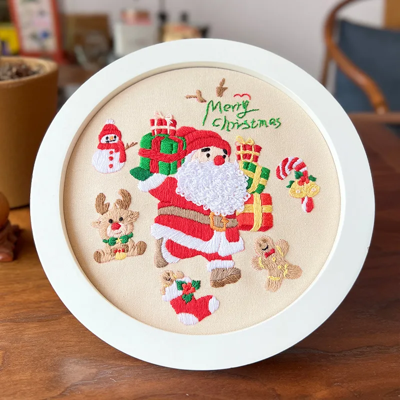 Christmas Decorative Painting Handmade Embroidery Diy - Snow Velvet Bell