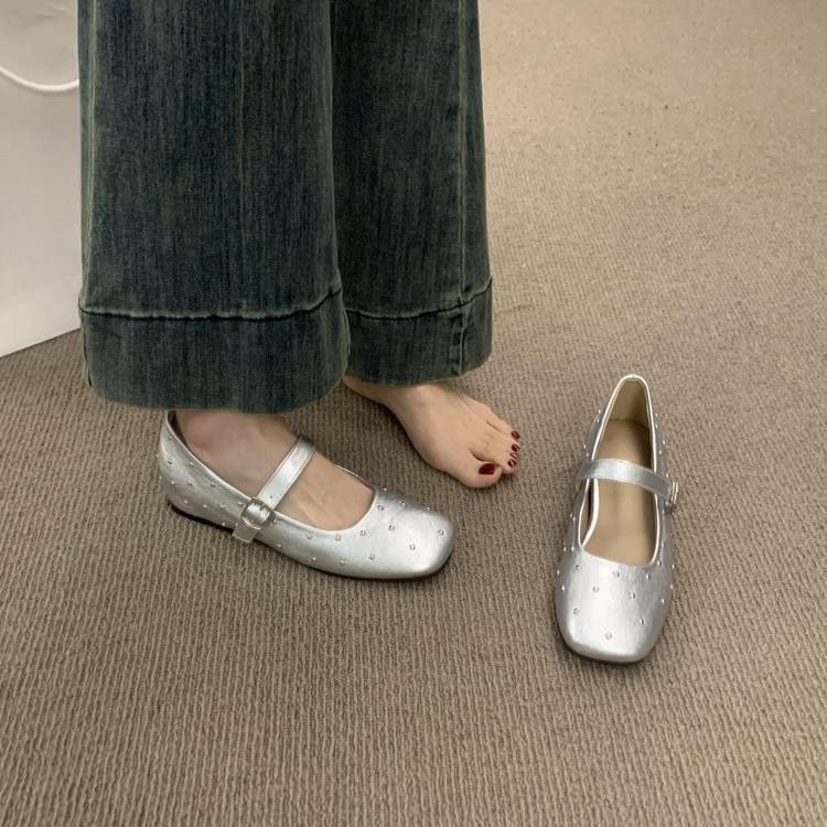 Square Toe Ballet Flats, picture 2 of 6