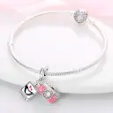 Shimmering Zircon Copper-Plated Silver Travel Camera Beaded Bracelet view 1