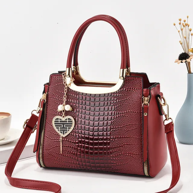 All matching Crossbody Fashion Women's Large capacity Shoulder Handbag Red - Shop at LoveMi