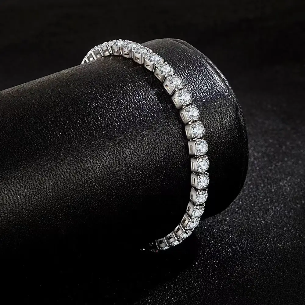 S925 Sterling Silver Diamond Inlaid Zircon Bracelet