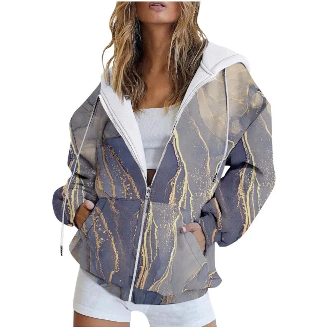 Digital Printing Urban Casual Round Neck Zipper Sweater Wy03Pl19 5Xl - Shop at LoveMi