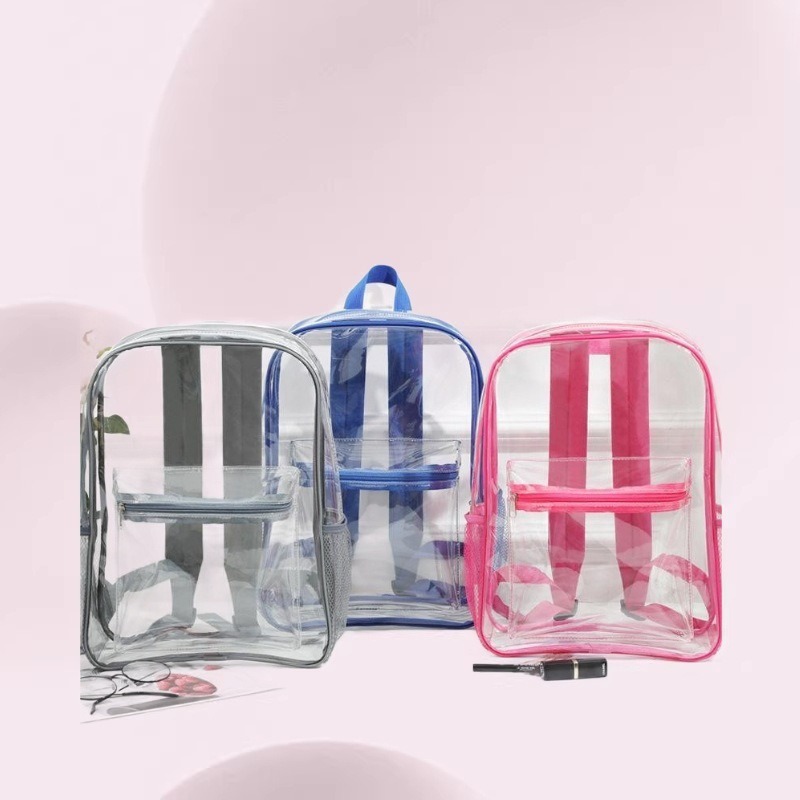 Transparent PVC Clear Storage Backpack Jelly-style Shoulder Bag