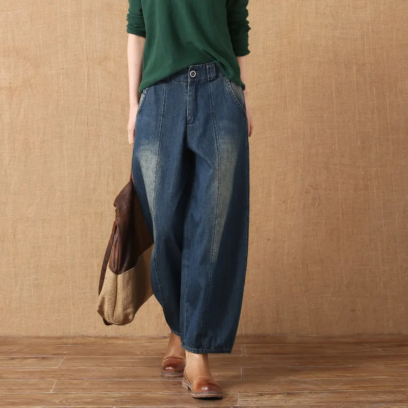 Lantern Jeans For Women Retro Wide Leg Casual - Lm5761 Bloomers-27