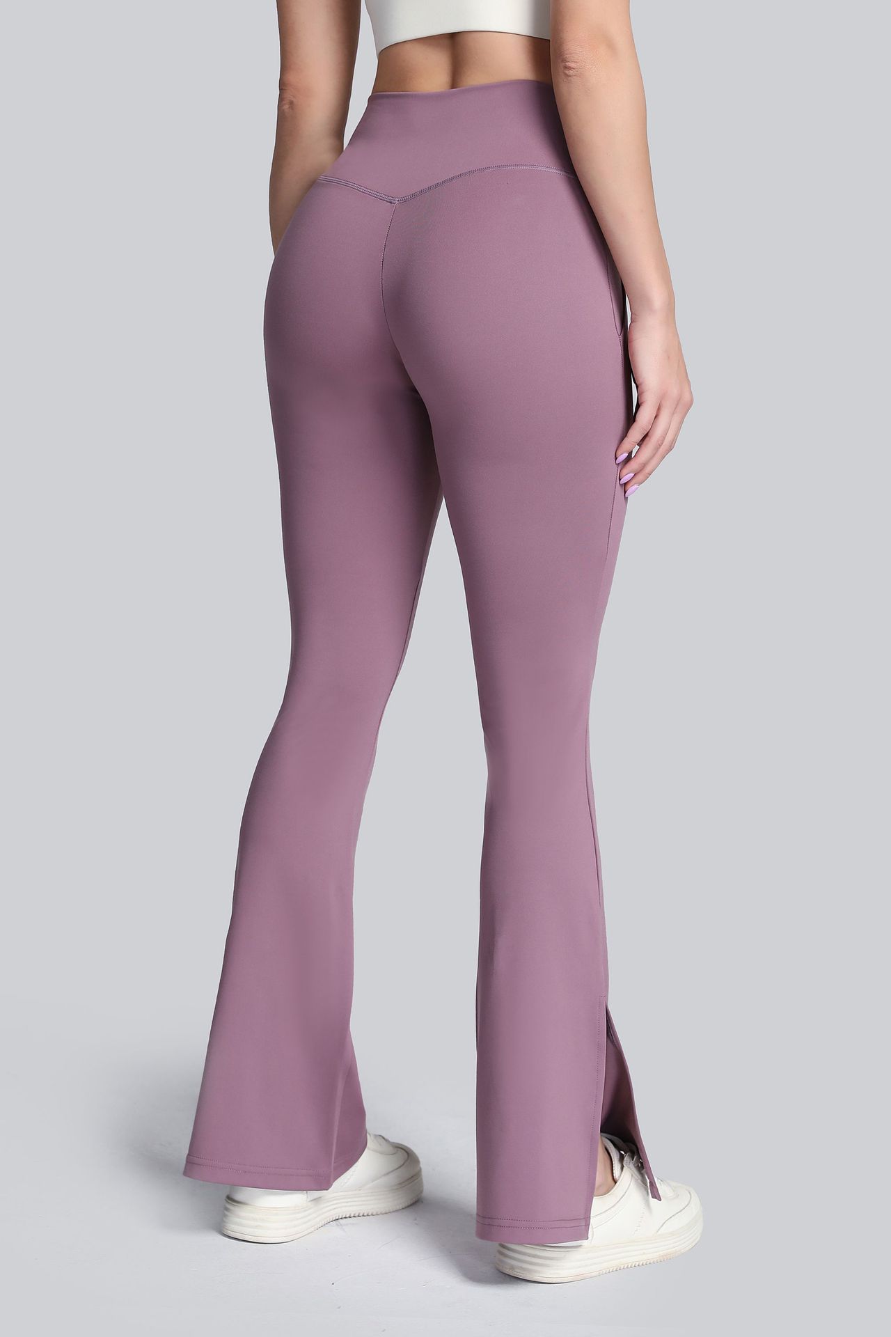 Title 7, High-stretch Cross-waist Flared Trousers for Mo...