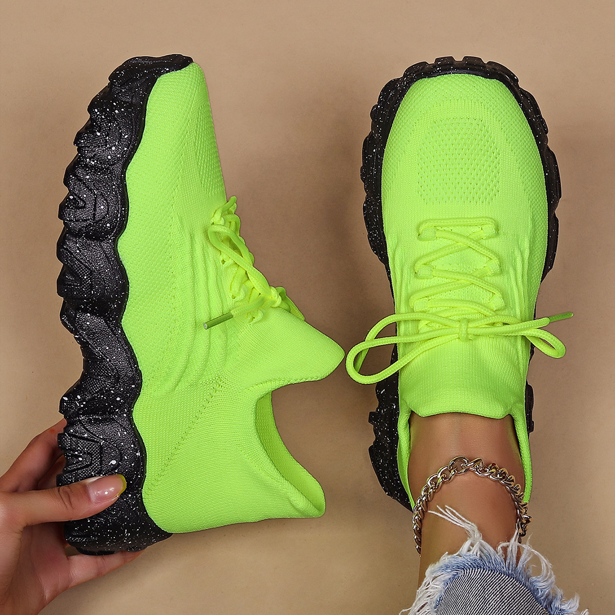 Fluorescent Green Black