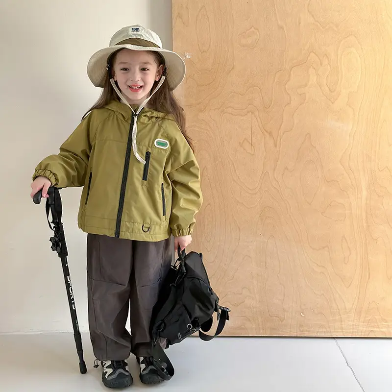 Children's Loose Outdoor Hooded Jacket