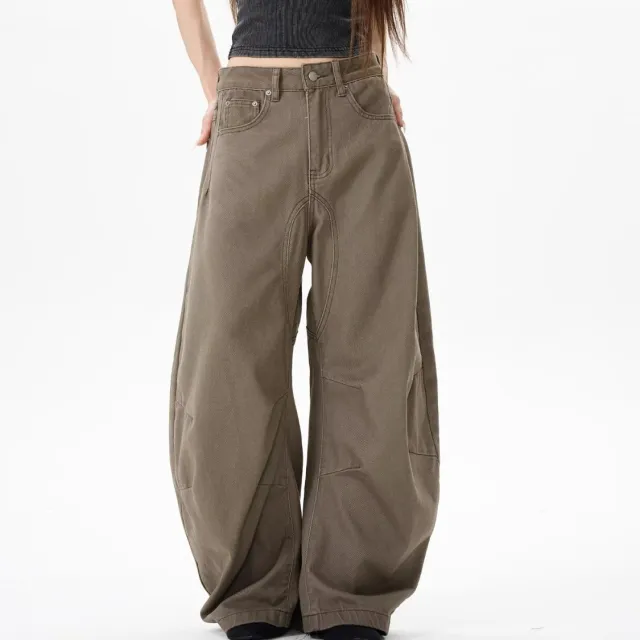 American style Vintage fit Bootcut Jeans Brown - Shop at LoveMi