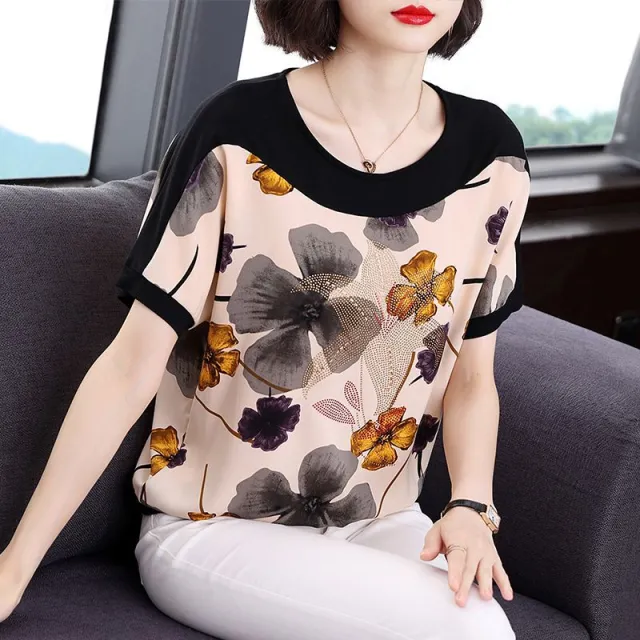 Women's Short sleeved T shirt Loose Slimming Top Color Xl - Shop at LoveMi