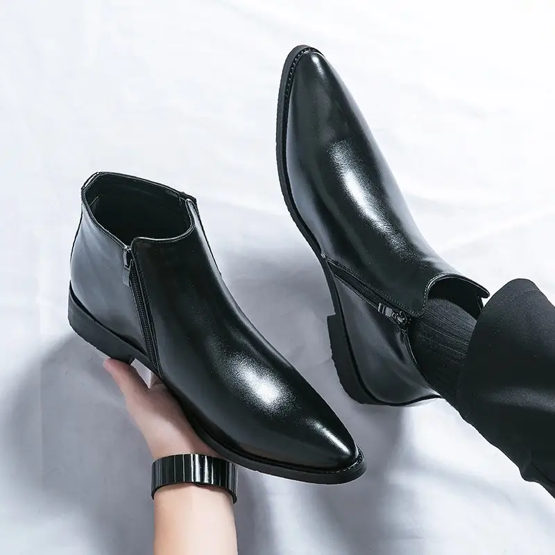 High-Top Pointed Toe Men's Boots Fashion Trend Martin