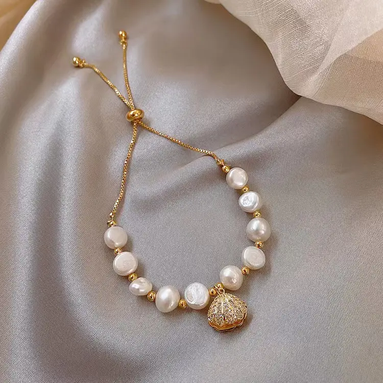 Fashionable All-match Shell Natural Pearl Temperament Opal Bracelet